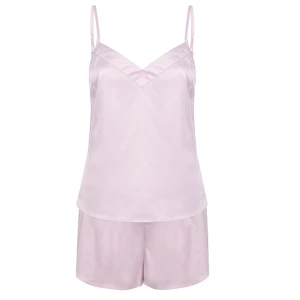 Ladies\u0027\u0020Satin\u0020Cami\u0020Short\u0020Pyjamas - Light Pink