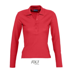 Women\u0027s\u0020Long\u0020Sleeve\u0020Polo\u0020Podium - Red