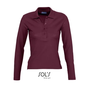 Women\u0027s\u0020Long\u0020Sleeve\u0020Polo\u0020Podium - Burgundy