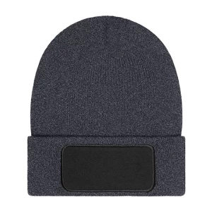 Beanie\u0020with\u0020Patch\u0020\u002D\u0020Thinsulate - Dark Grey Melange