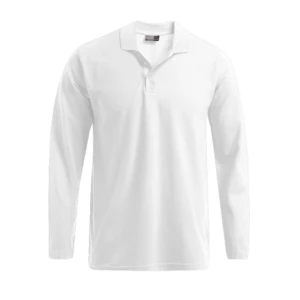 Men\u0027s\u0020Heavy\u0020Polo\u0020Long\u0020Sleeve - White