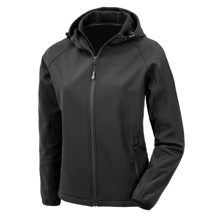 Women's Recycled 3-Layer Printable Hooded Softshell Jacket