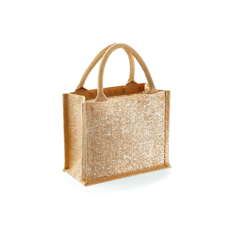 Shimmer Jute Mini Gift Bag