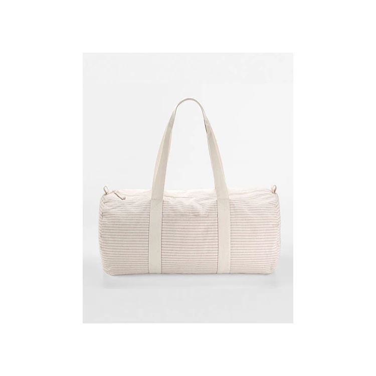 Striped Organic Cotton Barrel Bag