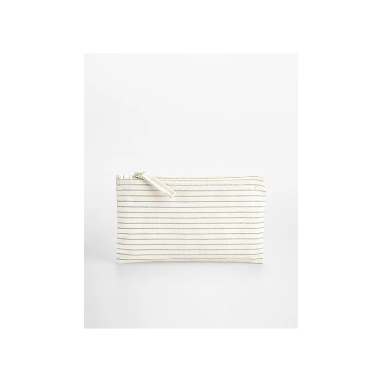 Striped Organic Cotton Accessory Pouch