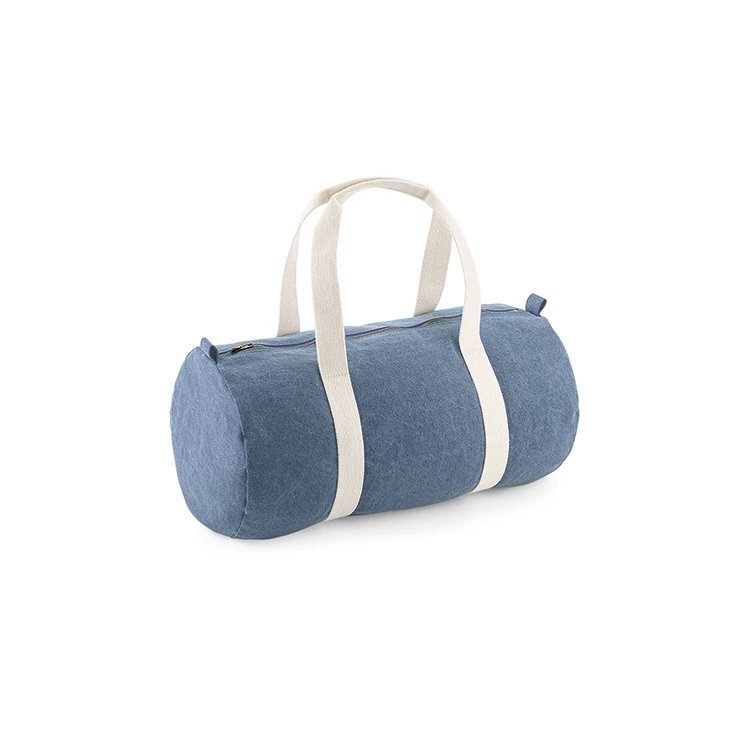 Denim Barrel Bag