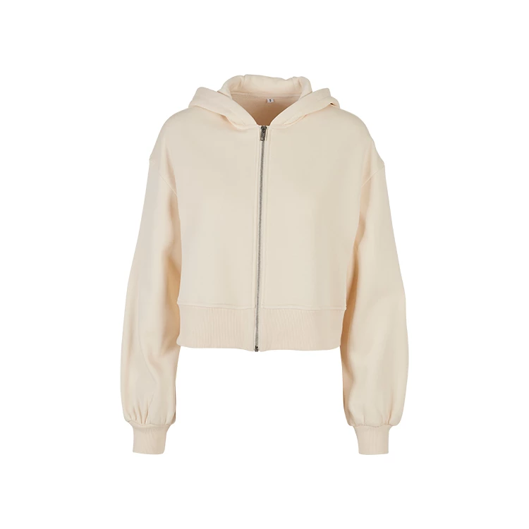 Ladies Short Oversized Zip Jacket