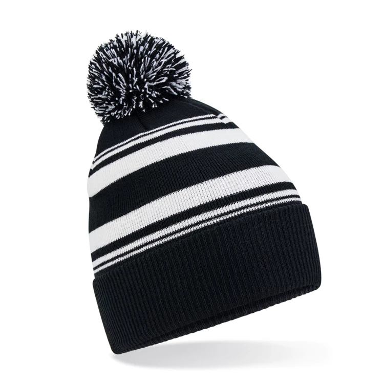 Striped Fan Beanie