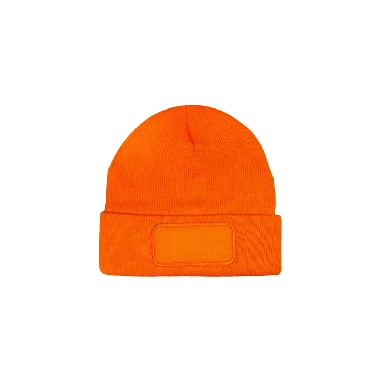 Knitted Hat With Patch