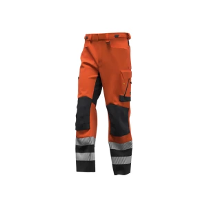 Broek met hoge zichtbaarheid, 4-way stretch, verstevigde delen en functionele details