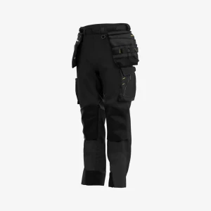 Comfortabele werkbroek met 4-way stretch, verstevigde delen, vaste holsterzakken en functionele details