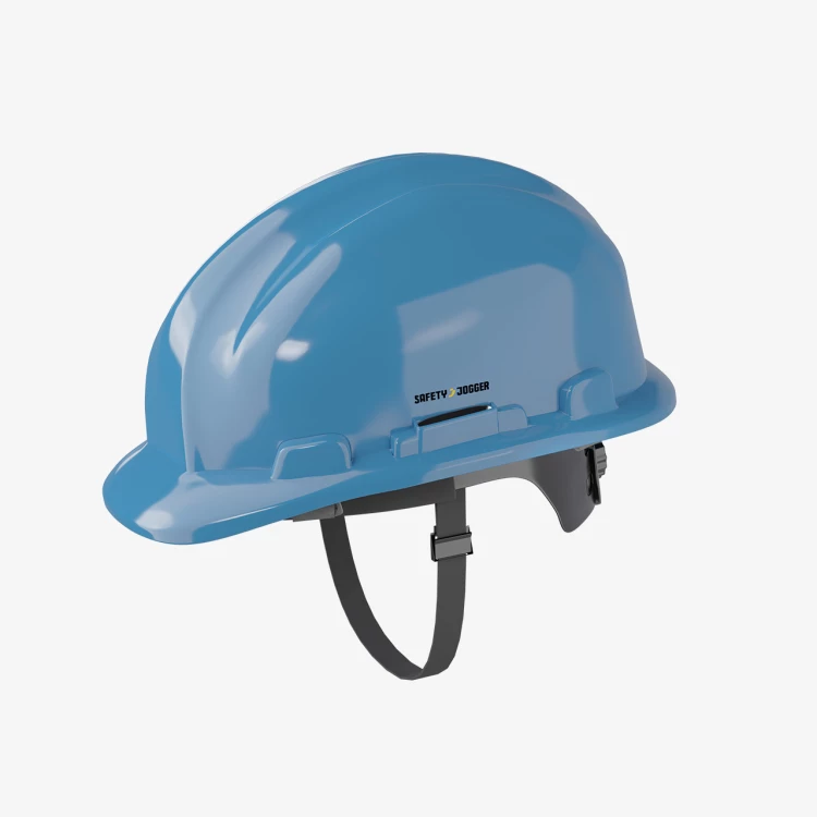 Lichte helm met kinband die de hele dag bescherming en draagcomfort biedt