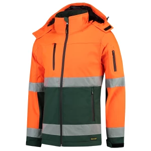 Softshell\u0020ISO20471\u0020Bicolor - FluororangeGreen