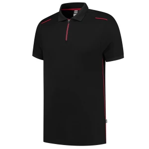 Poloshirt\u0020Accent - BlackRed