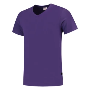 T\u002Dshirt\u0020V\u0020Hals\u0020Fitted - Purple