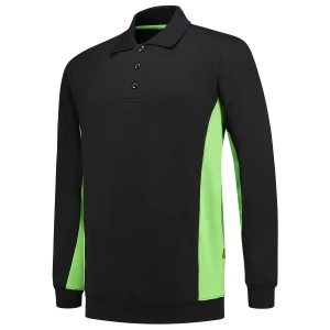 Polosweater\u0020Bicolor - BlackLime