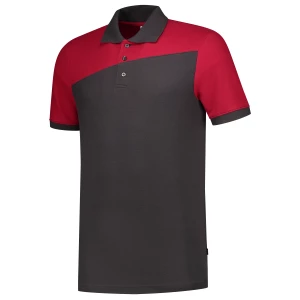 Poloshirt\u0020Bicolor\u0020Naden - DarkgreyRed