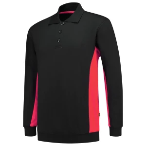 Polosweater\u0020Bicolor - BlackRed