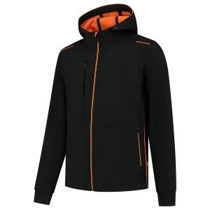 Softshell\u0020Capuchon\u0020Accent - BlackOrange