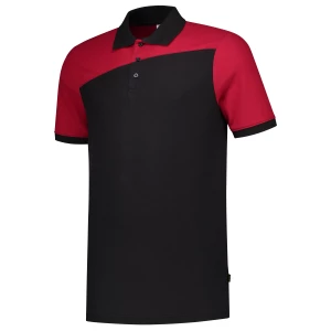 Poloshirt\u0020Bicolor\u0020Naden - BlackRed