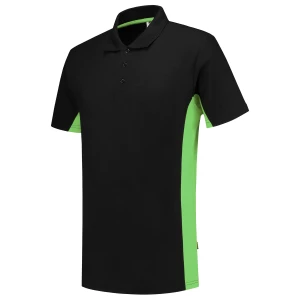 Poloshirt\u0020Bicolor - BlackLime