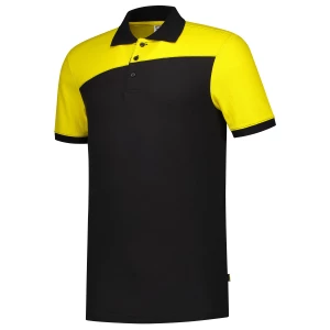 Poloshirt\u0020Bicolor\u0020Naden - BlackYellow